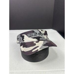 Pelagic Fishing Sun Visor Strapback Adjustable Gray Camouflage Microfiber OSFM